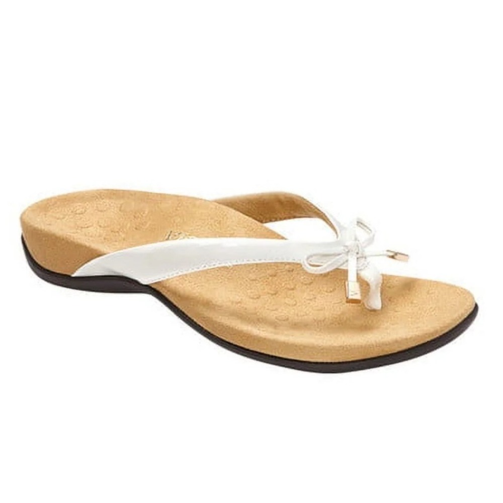 Vionic White Bella II Thong Flip Flop Sandal - Size 9 & 40 EUR